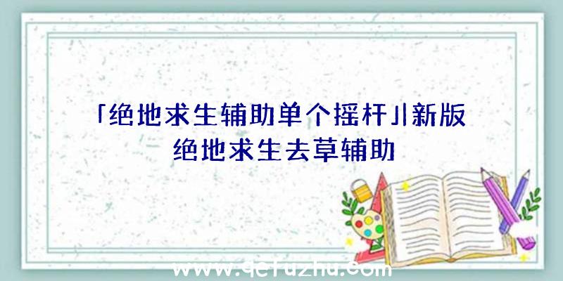 「绝地求生辅助单个摇杆」|新版绝地求生去草辅助